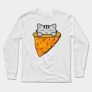 Cute Pizza Cat Long Sleeve T-Shirt